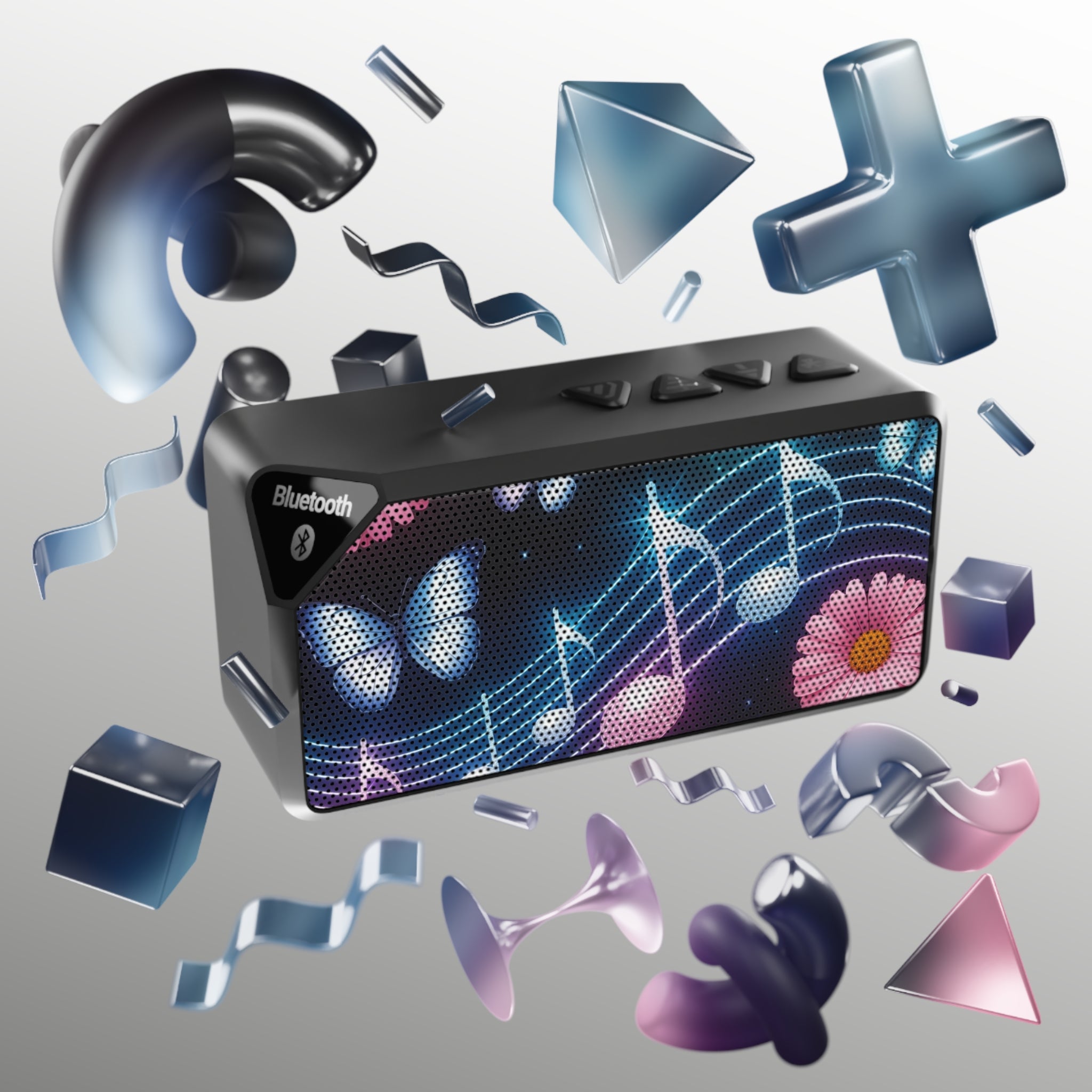 Floral Butterfly Bluetooth Speaker — Joyful Design, Powerful Sound