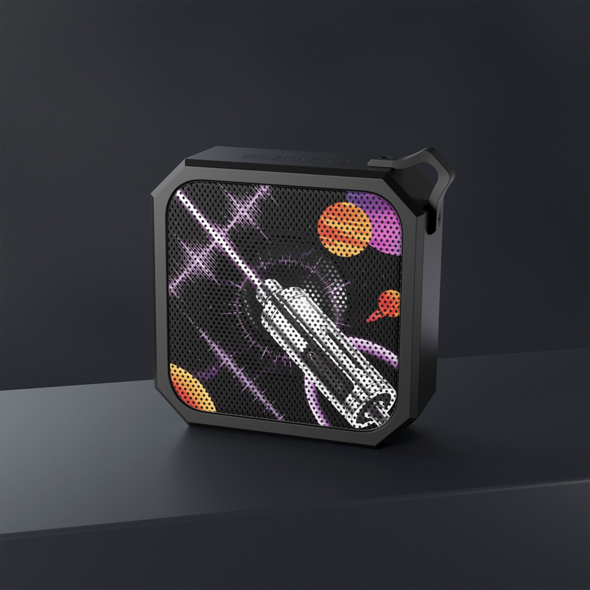 Galaxy-Themed Outdoor Bluetooth Speaker — Adventure-Ready Cosmic Sound